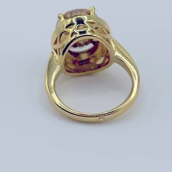 NWOT Charter Club Size 5 Ring with Faux Citrine & CZ Accents - Picture 2 of 3